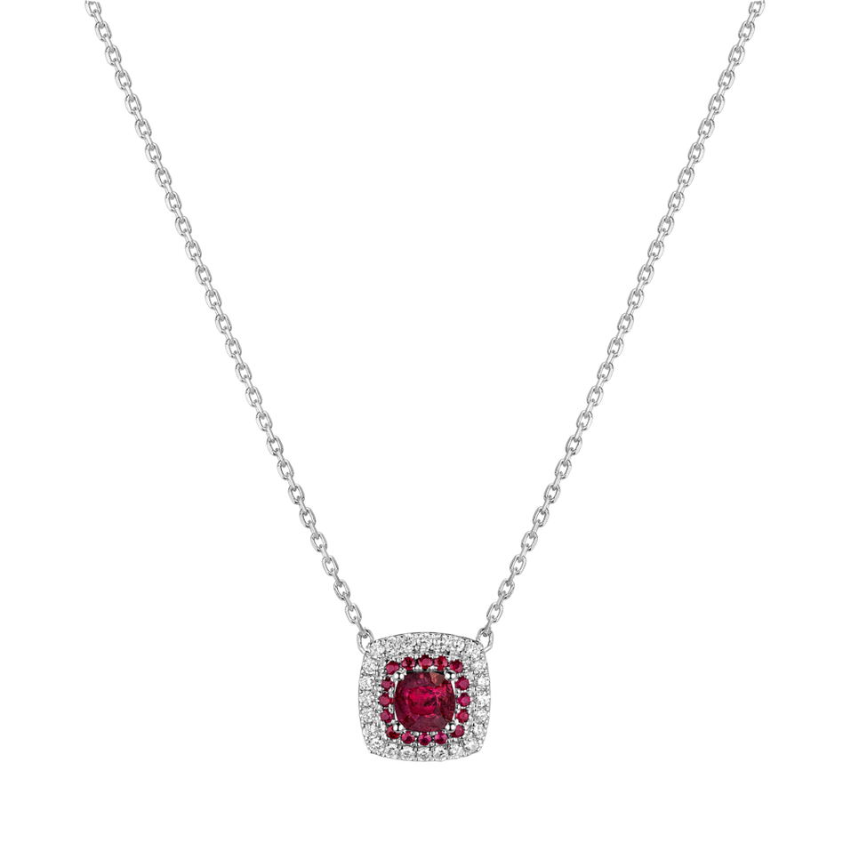 Náhrdelník s rubíny a diamanty Sparkling Rise