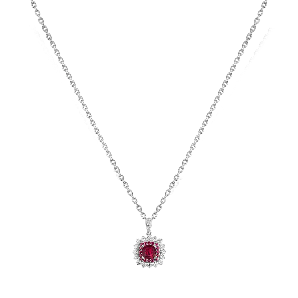 Přívěs s rubíny a diamanty Radiant Shine