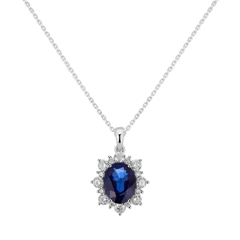 Přívěs se safírem a diamanty Royal Aurora