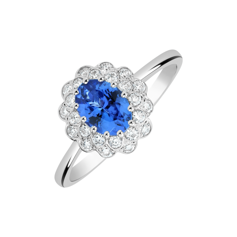Prsten s diamanty a tanzanitem Fairy Goddess