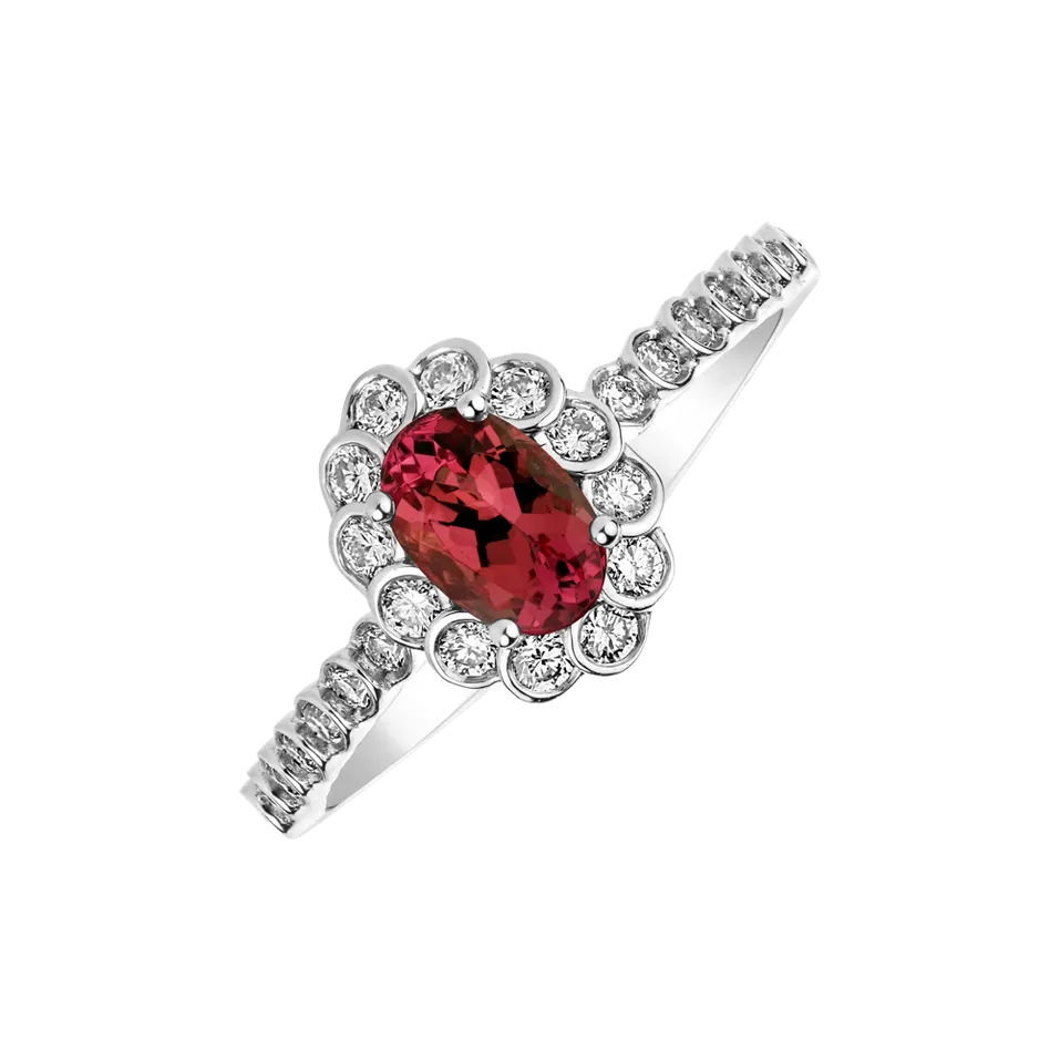 Prsten s rubínem a diamanty Princess Glamour