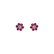 Náušnice s diamantem a rubíny Shiny Flower2