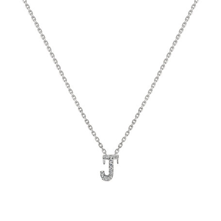 Náhrdelník s diamanty Glittering Letter J