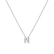 Náhrdelník 14kt bílé zlato s diamantem Glittering Letter N2