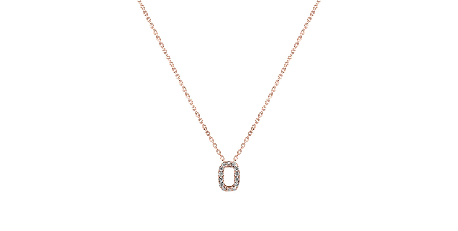 Náhrdelník s diamanty Glittering Letter O