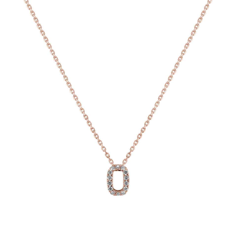 Náhrdelník s diamanty Glittering Letter O