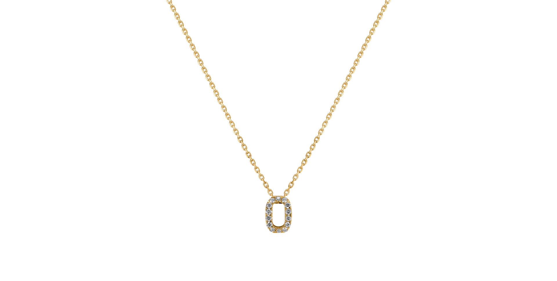 Náhrdelník s diamanty Glittering Letter O