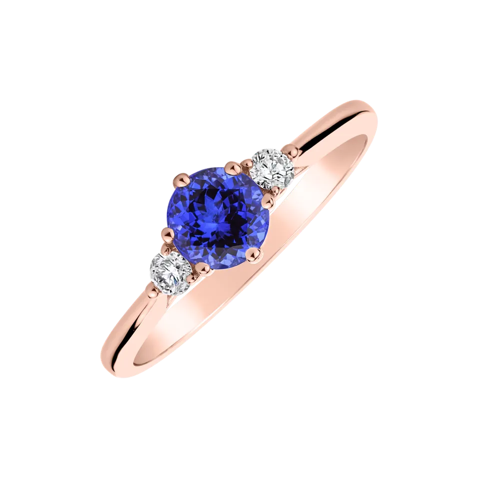 Prsten s tanzanitem a diamanty Midnight Serenity