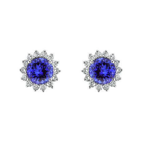 Náušnice s tanzanitem a diamanty Stellar Hope