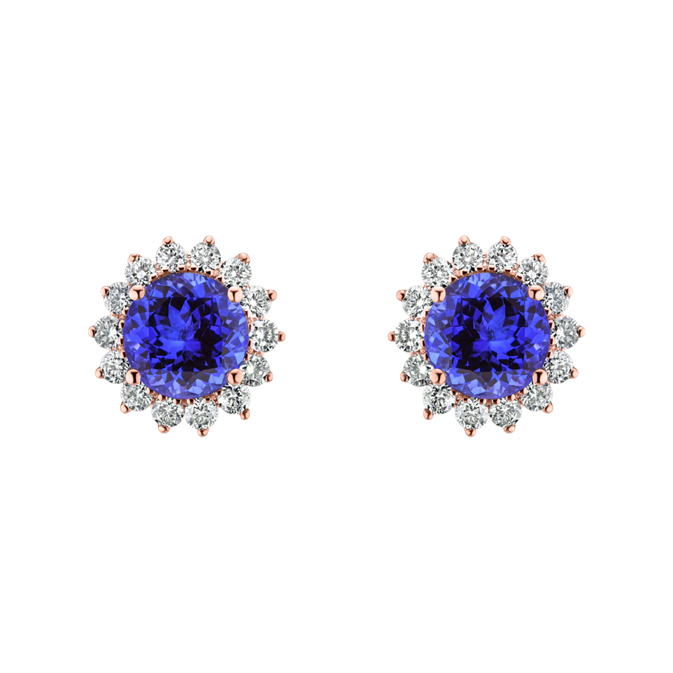 Náušnice s tanzanitem a diamanty Stellar Hope
