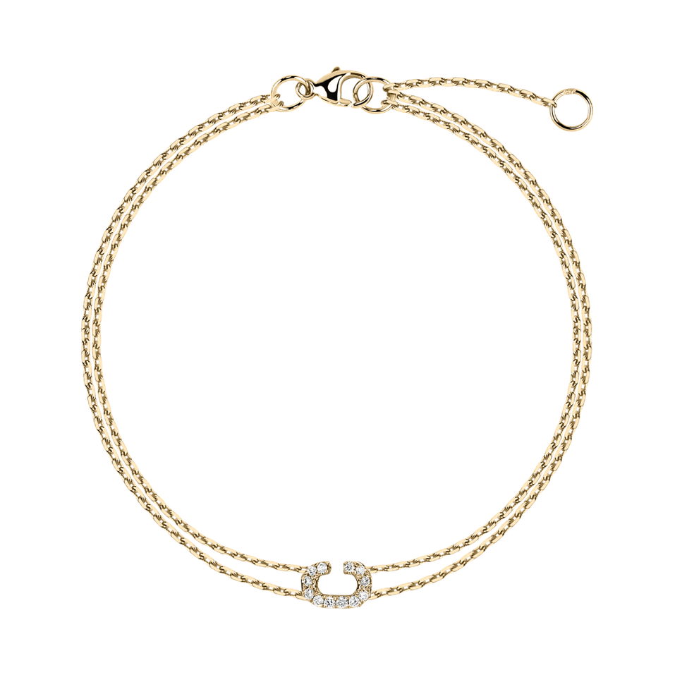 Náramek s diamanty Magic Letter