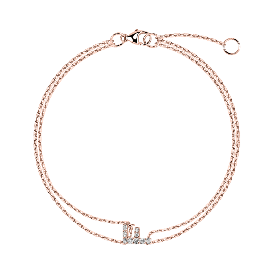 Náramek s diamanty Magic Letter