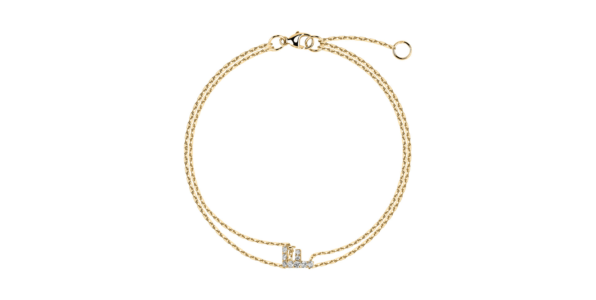 Náramek s diamanty Magic Letter