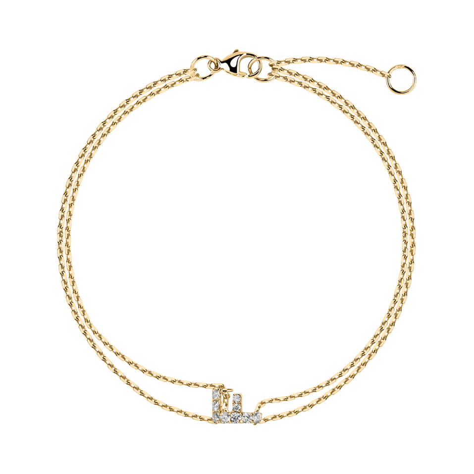 Náramek s diamanty Magic Letter