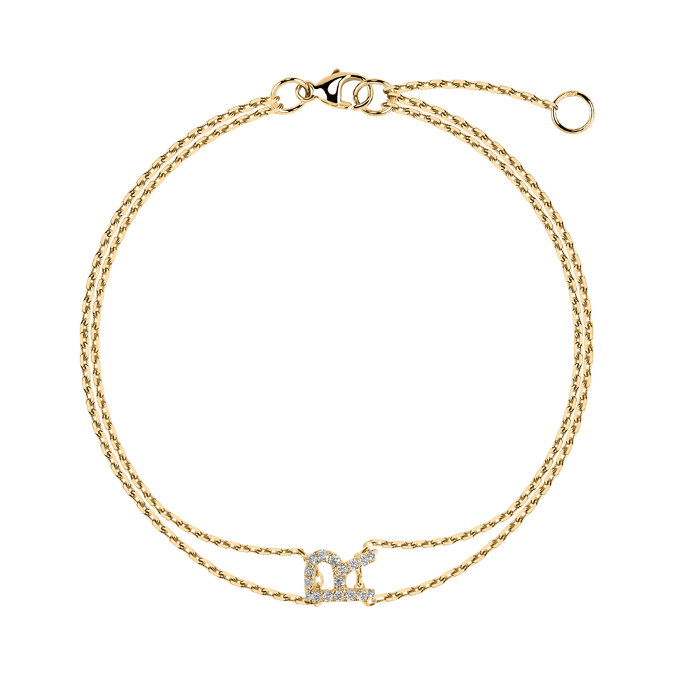 Náramek s diamanty Magic Letter