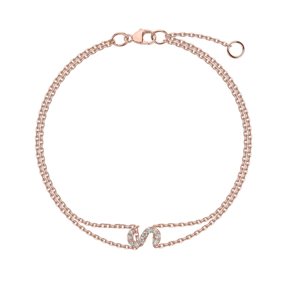 Náramek s diamanty Magic Letter