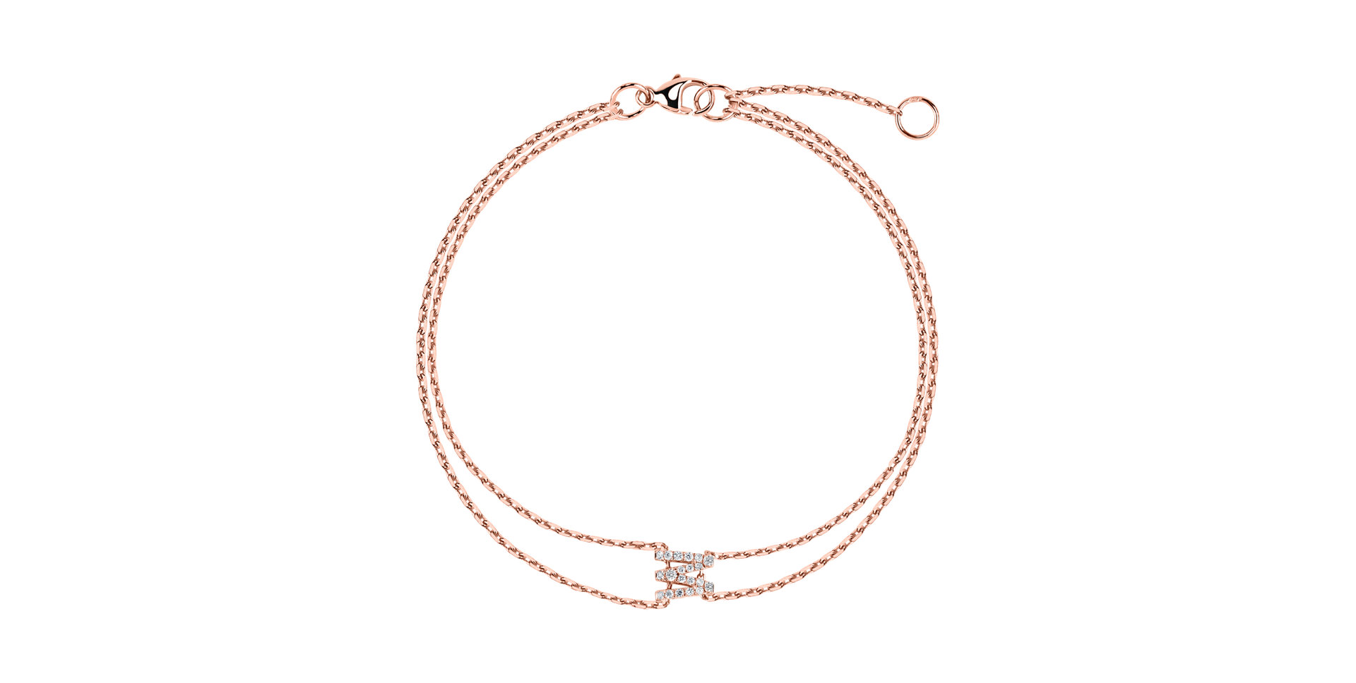 Náramek s diamanty Magic Letter