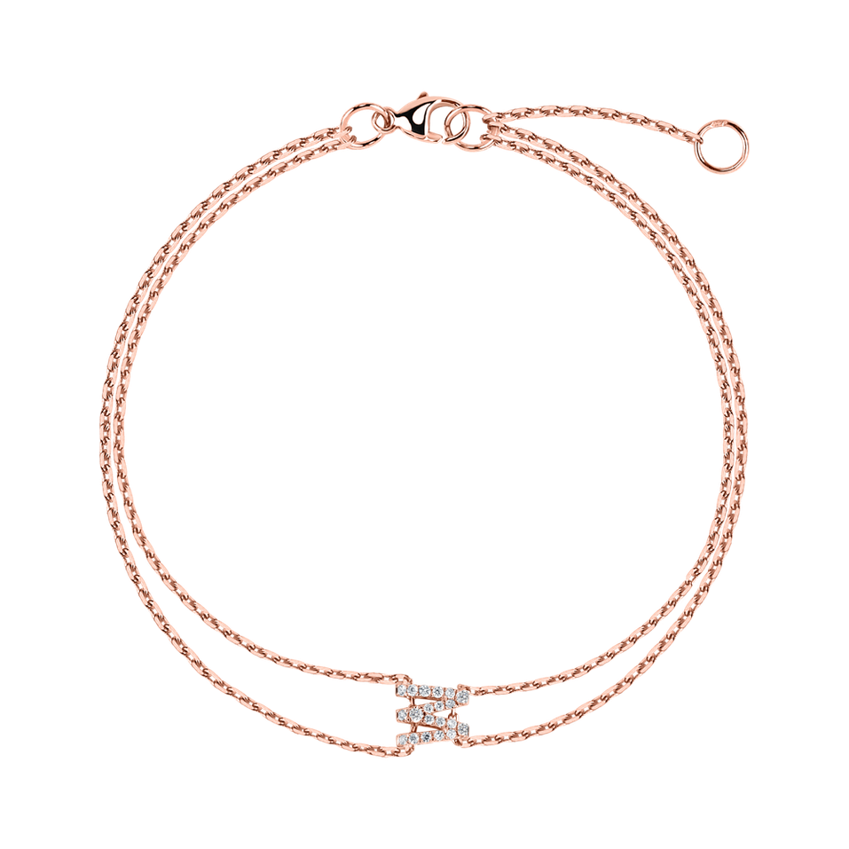 Náramek s diamanty Magic Letter