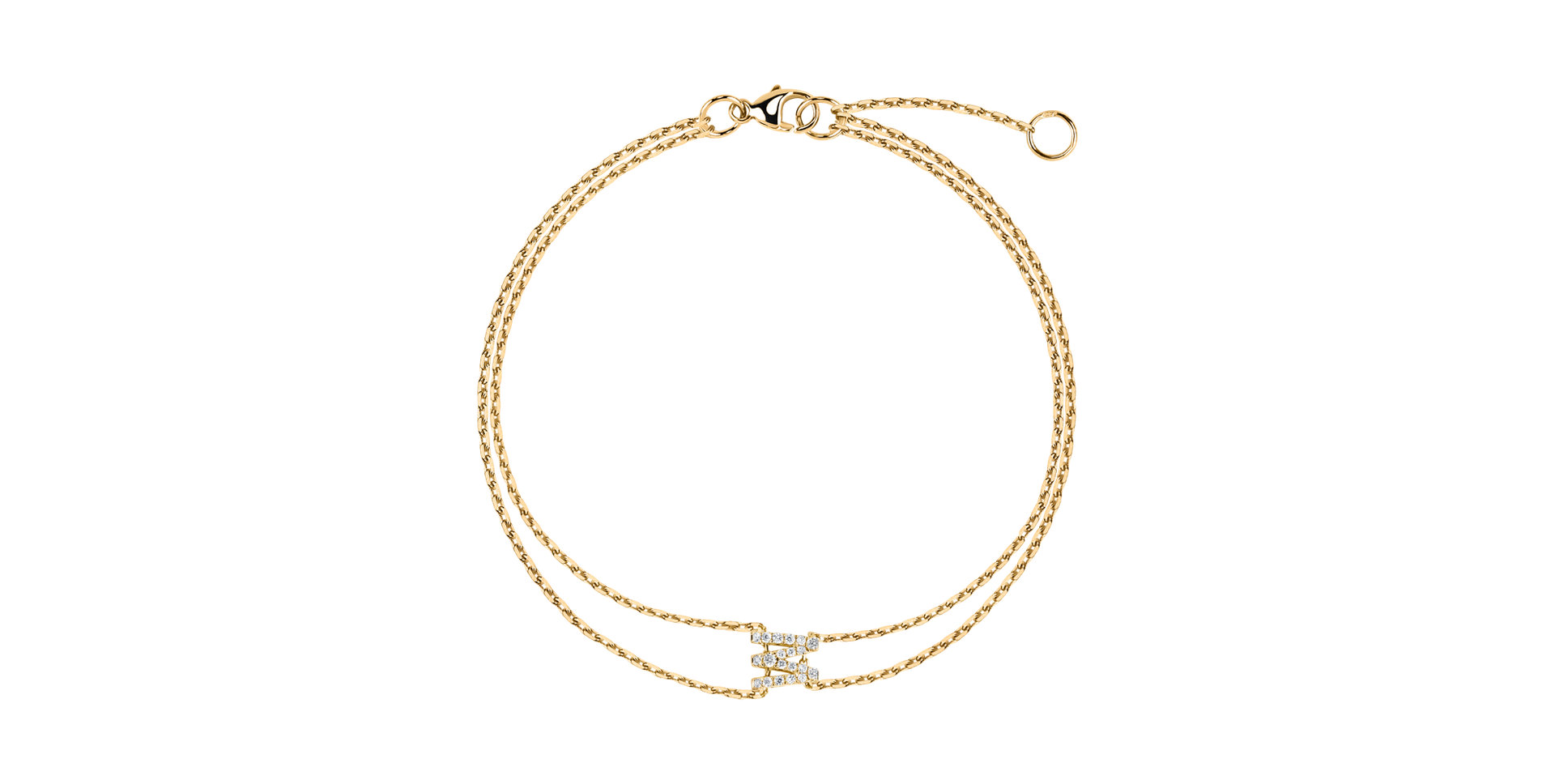 Náramek s diamanty Magic Letter