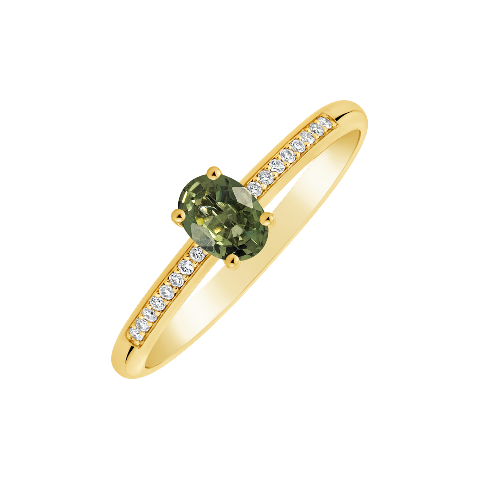 Prsten s diamanty a safírem Color Alchemy