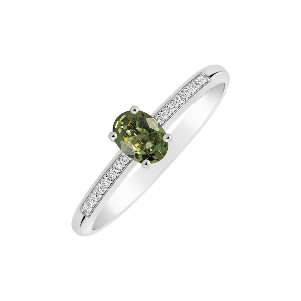 Prsten s diamanty a safírem Color Alchemy