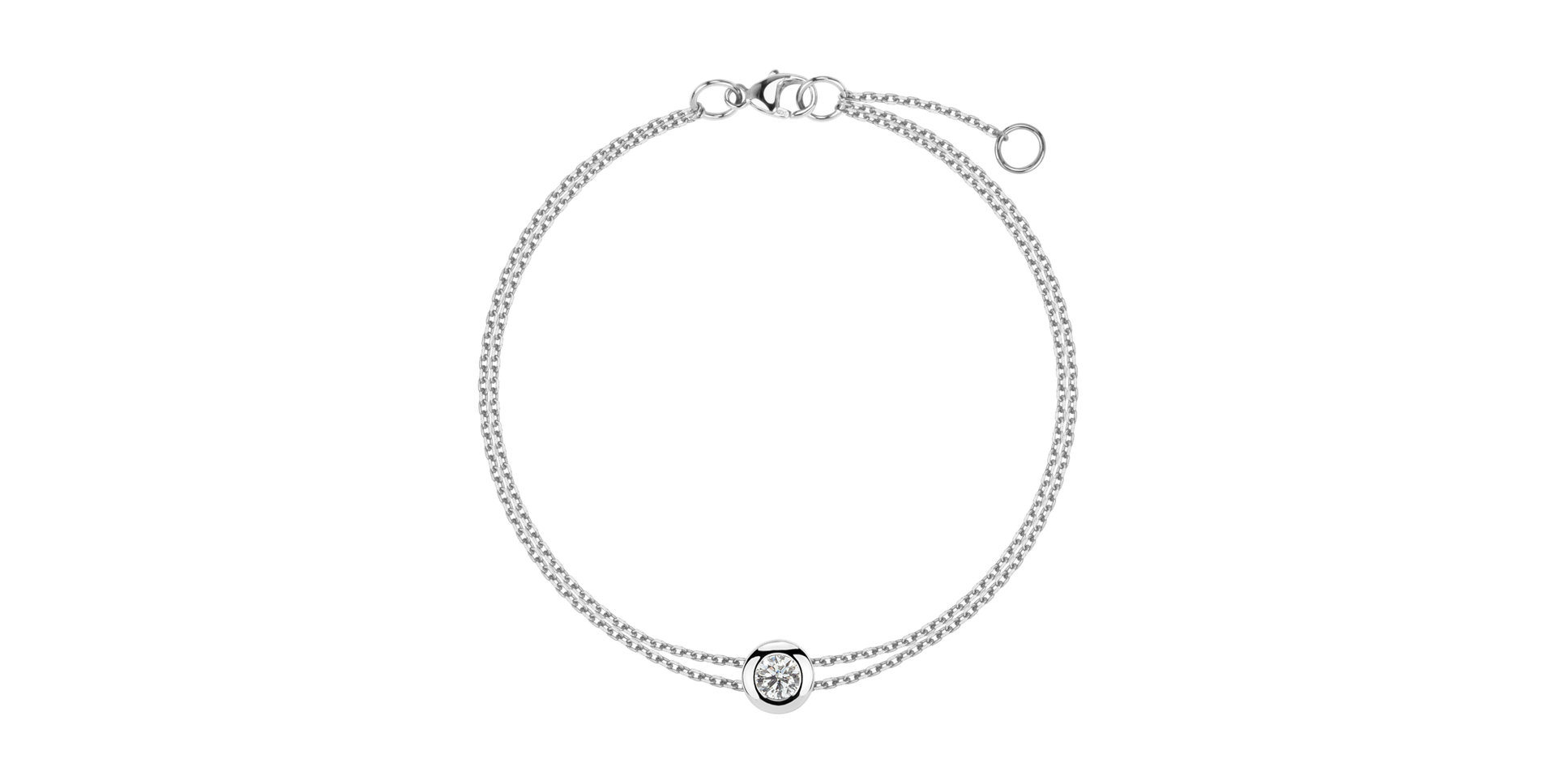 Náramek 14kt bílé zlato s diamantem Cosmic Magic