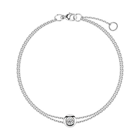 Náramek 14kt bílé zlato s diamantem Cosmic Magic