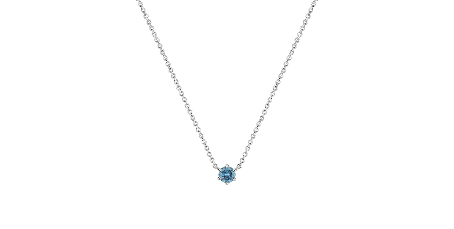Náhrdelník 14kt bílé zlato s diamantem Essential Drop