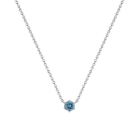 Náhrdelník 14kt bílé zlato s diamantem Essential Drop