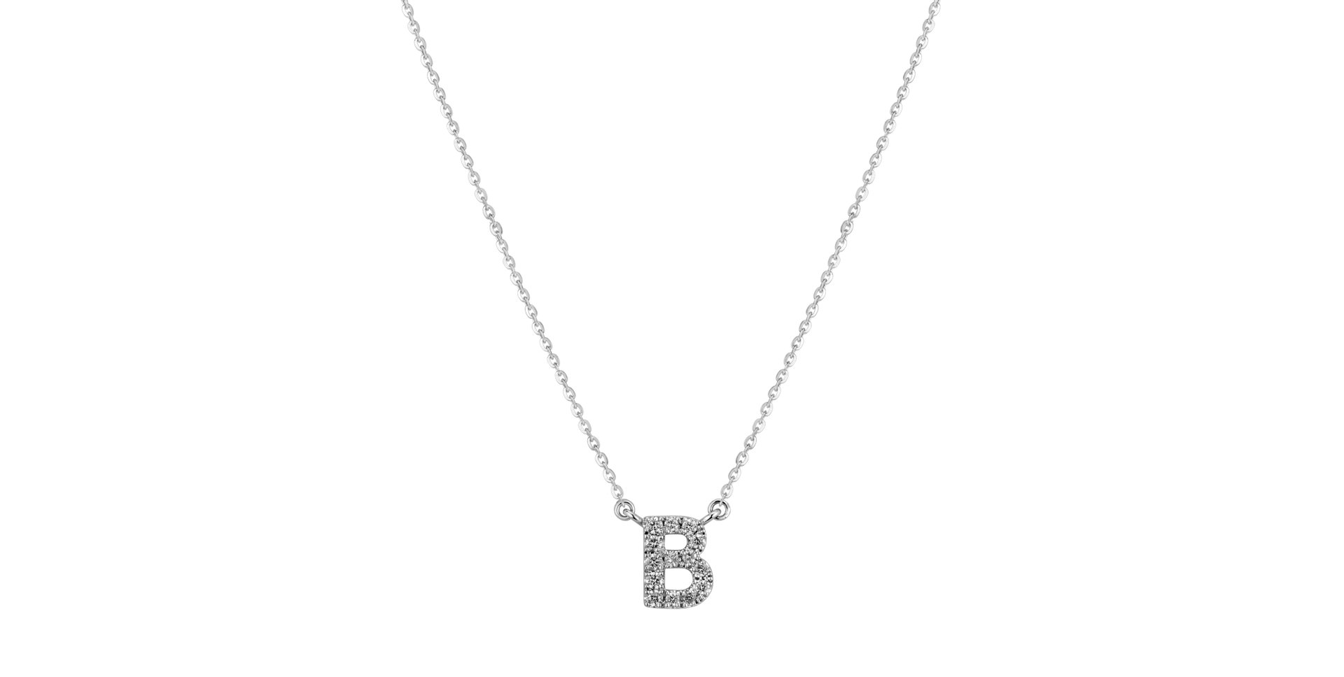 Náhrdelník s diamanty Shiny Alphabet