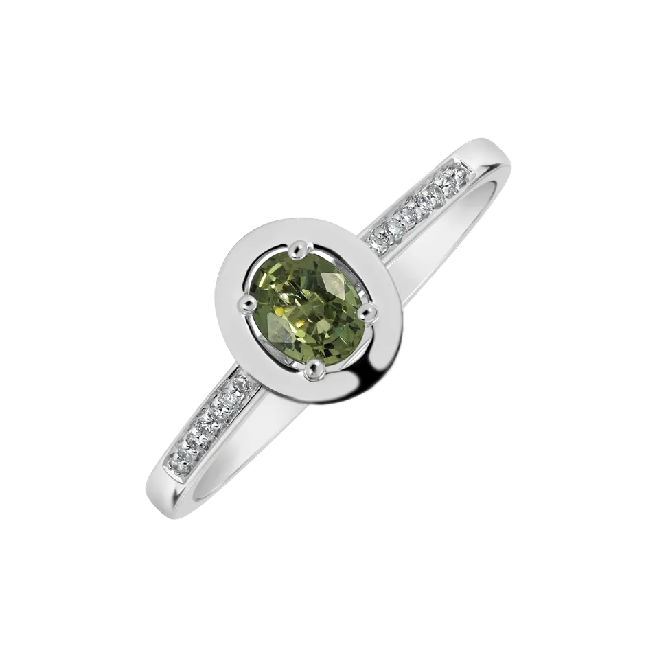 Prsten 14kt bílé zlato s diamantem Mystic Mirage