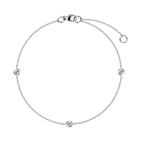 Náramek 14kt bílé zlato s diamantem Crazier Love