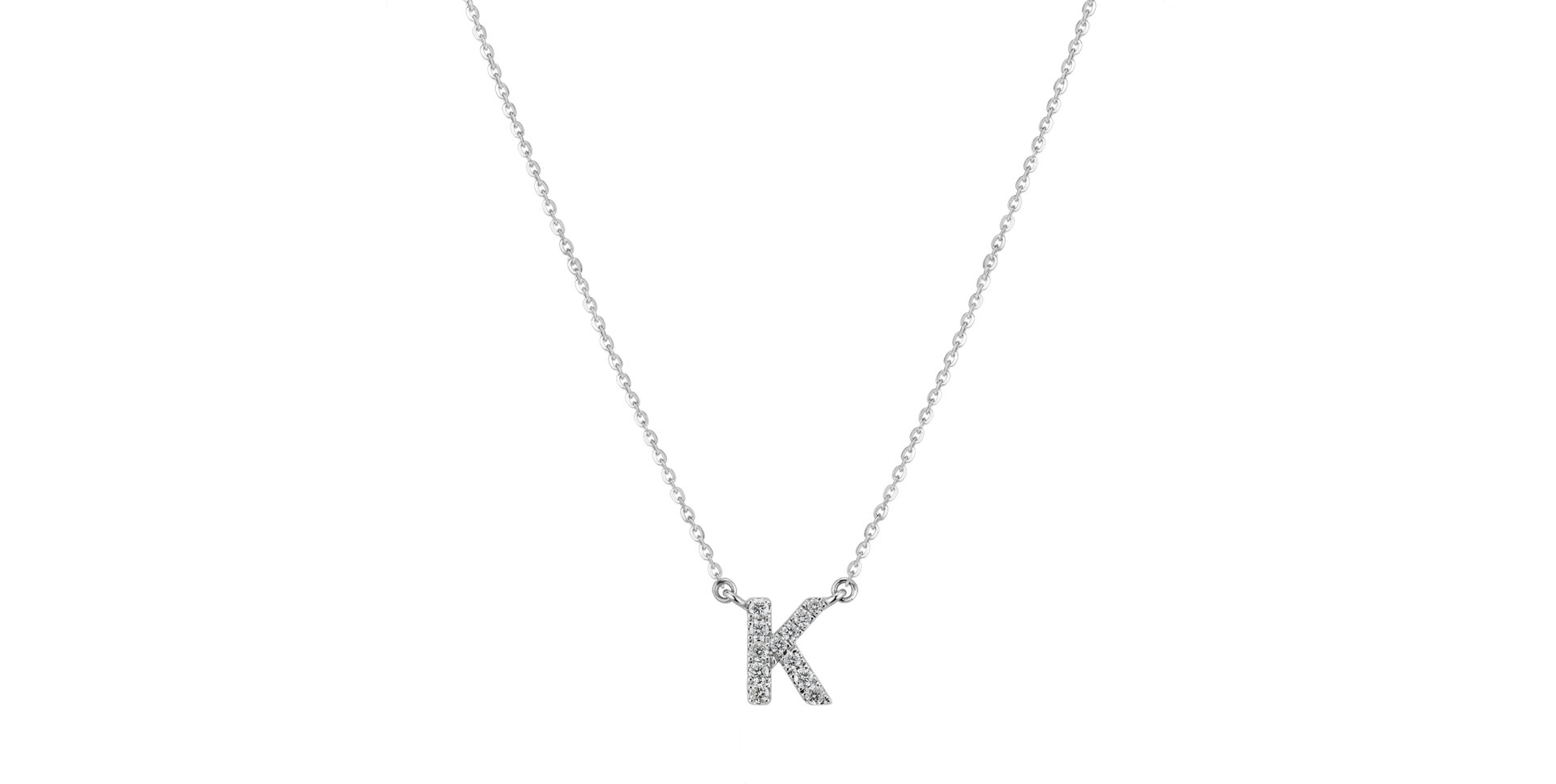 Náhrdelník s diamanty Shiny Alphabet