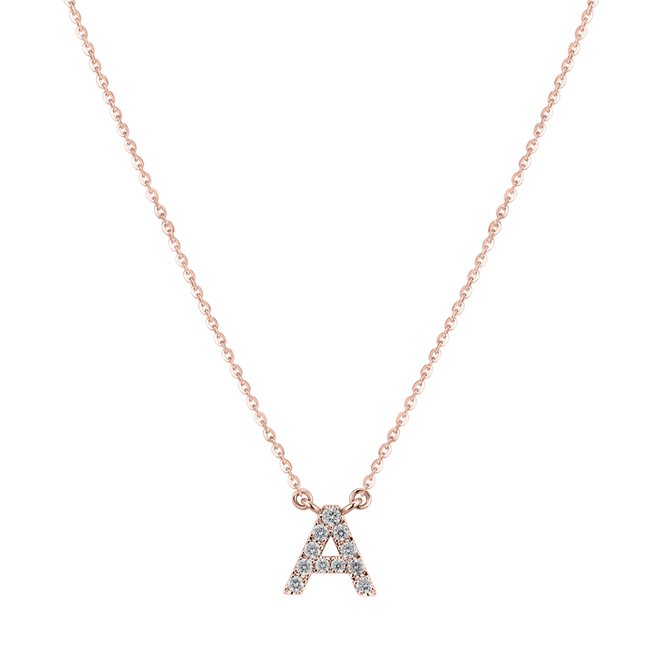 Náhrdelník s diamanty Shiny Alphabet