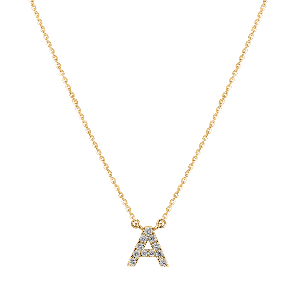 Náhrdelník s diamanty Shiny Alphabet