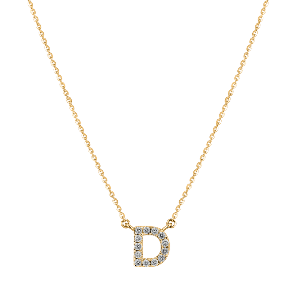 Náhrdelník s diamanty Shiny Alphabet