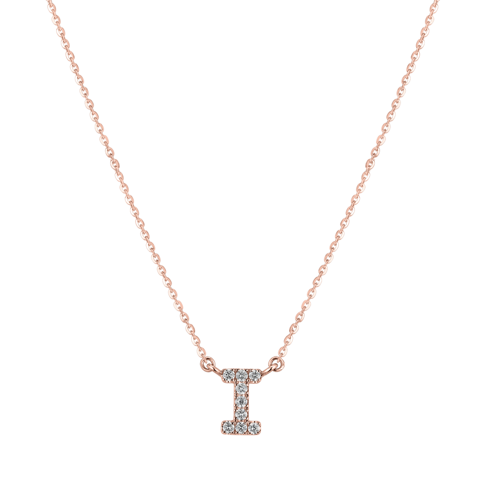 Náhrdelník s diamanty Shiny Alphabet