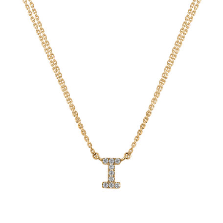 Náhrdelník 14kt žluté zlato s diamantem Shiny Alphabet