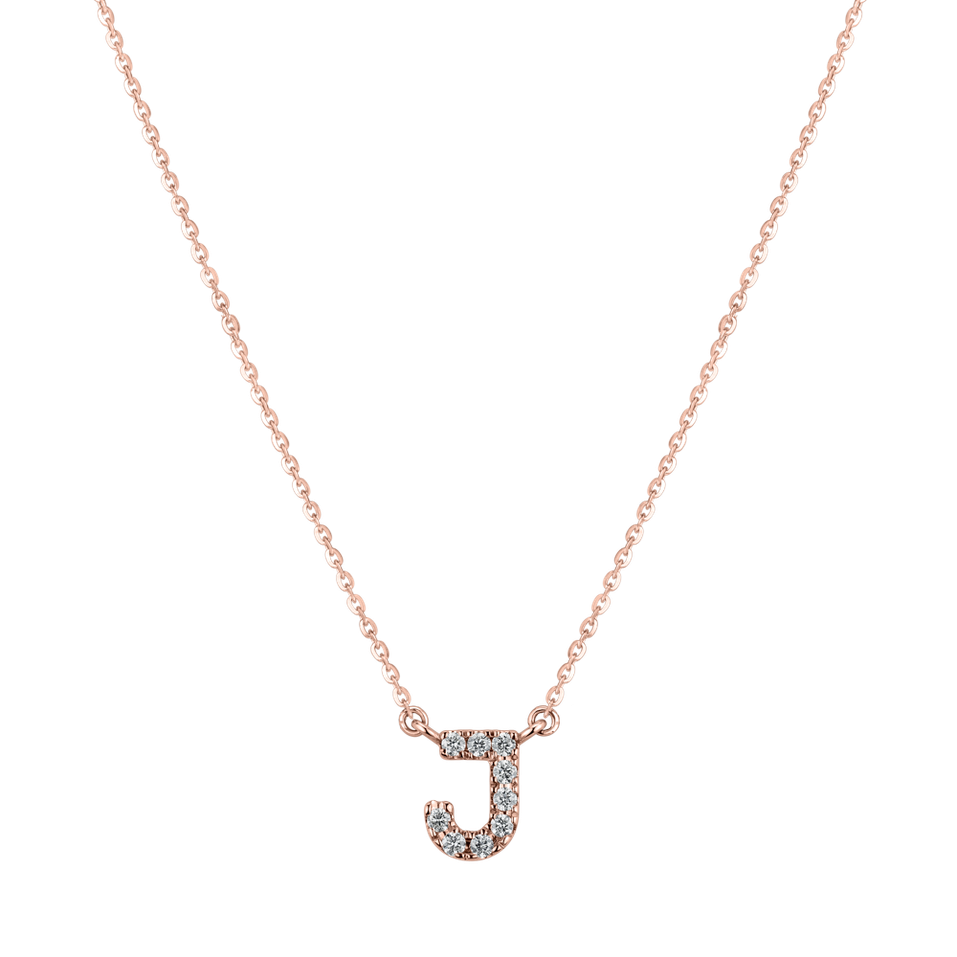 Náhrdelník s diamanty Shiny Alphabet