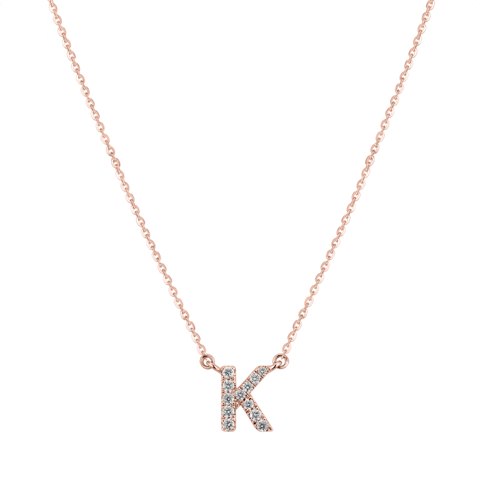 Náhrdelník s diamanty Shiny Alphabet
