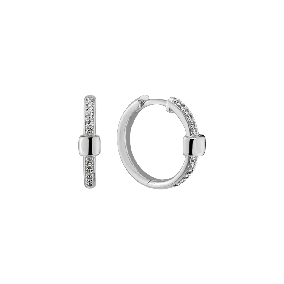 Náušnice s diamanty Charming Square