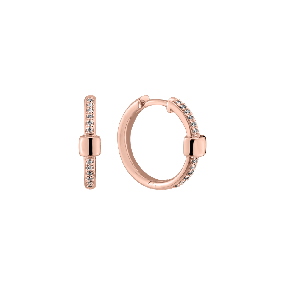 Náušnice s diamanty Charming Square