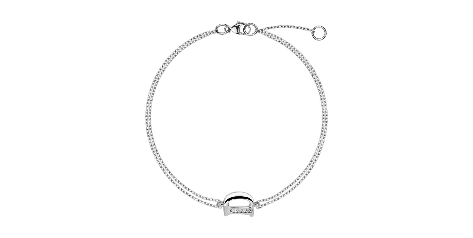 Náramek s diamanty Alluring Letter