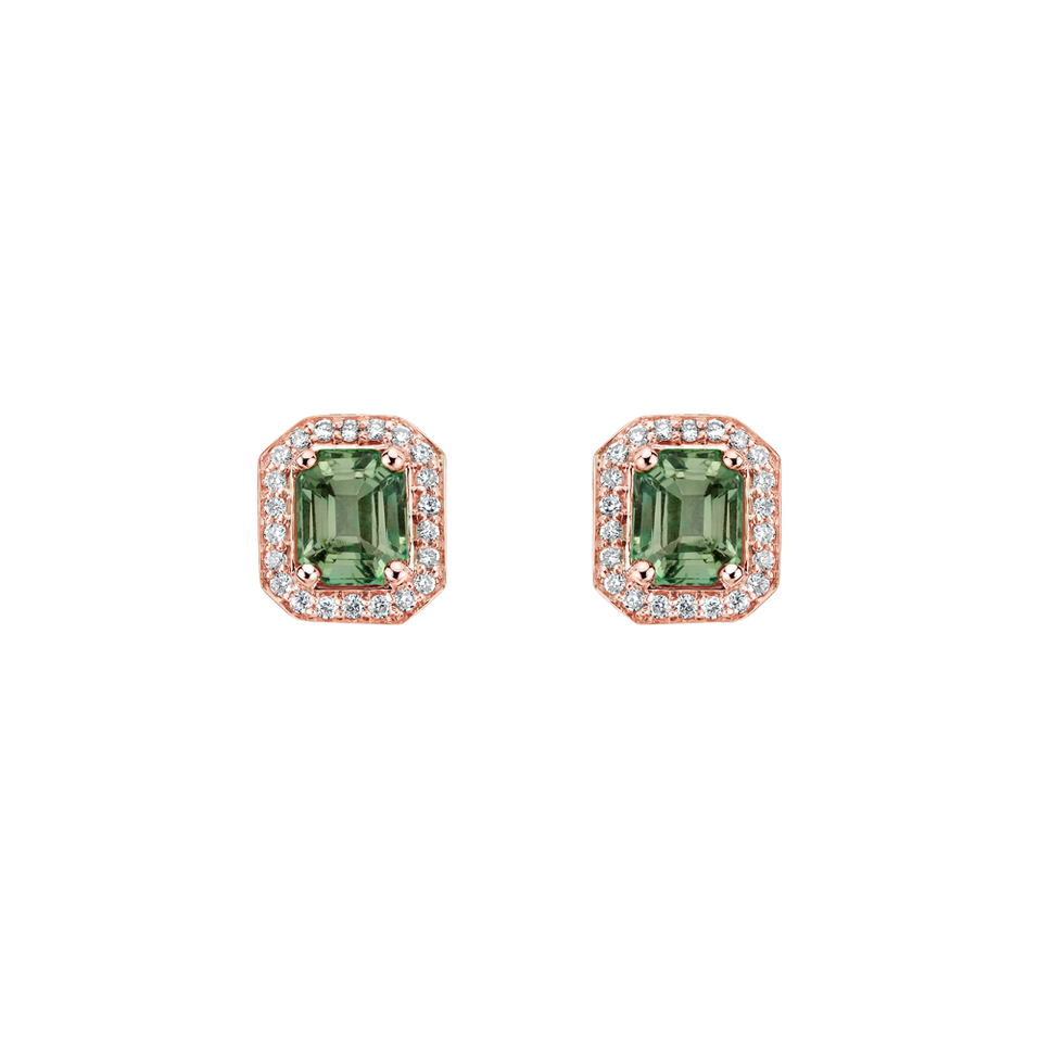 Náušnice se safíry a diamanty Mysterious Spell