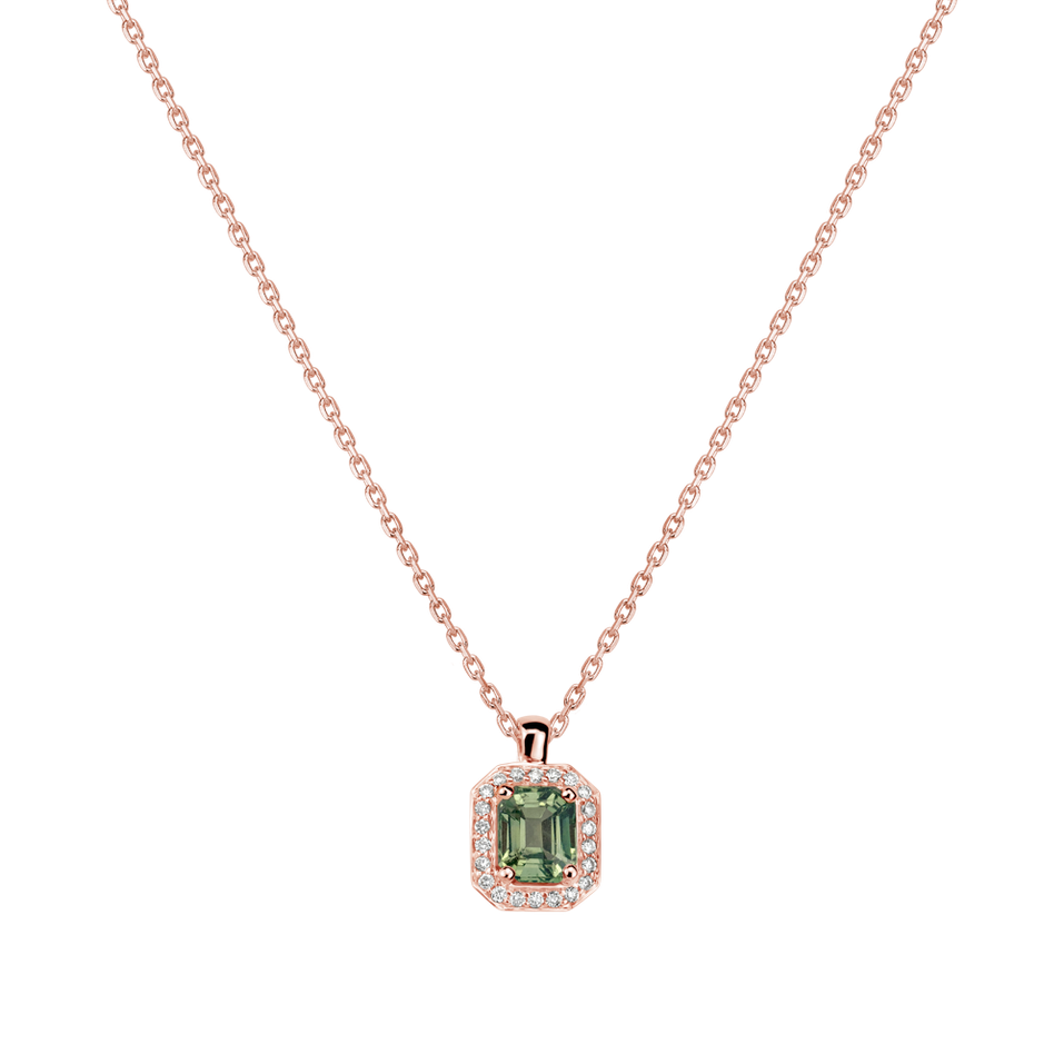 Náhrdelník se safírem a diamanty Mysterious Spell