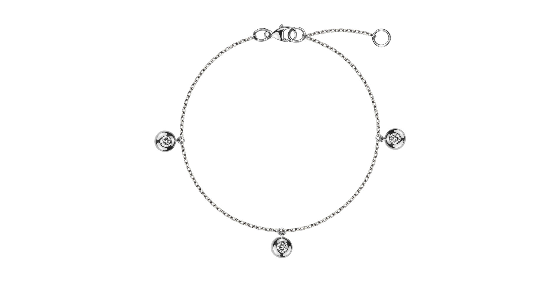 Náramek s diamanty Misty rain