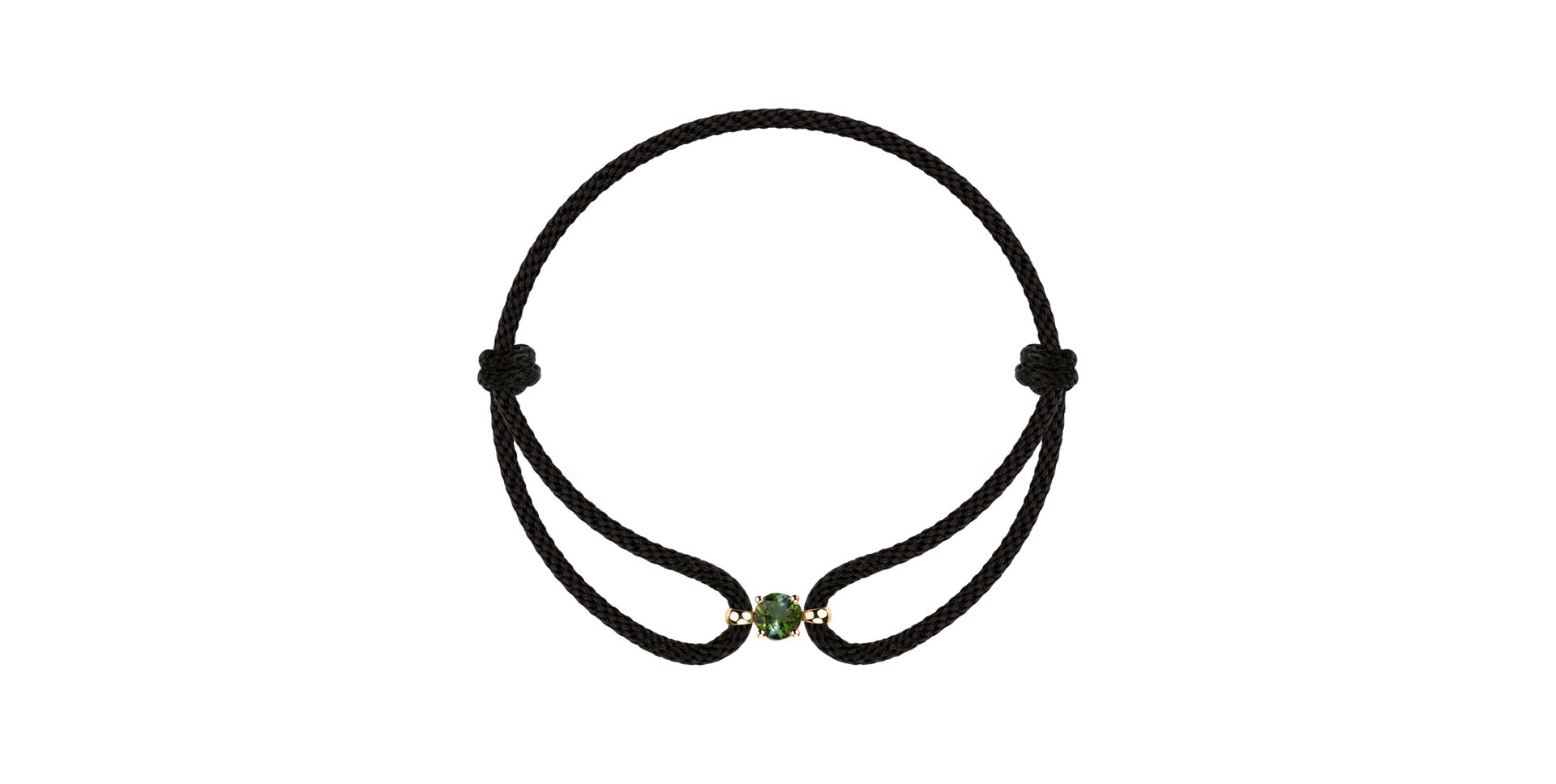 Náramek 14kt žluté zlato s turmalínem green Delilah