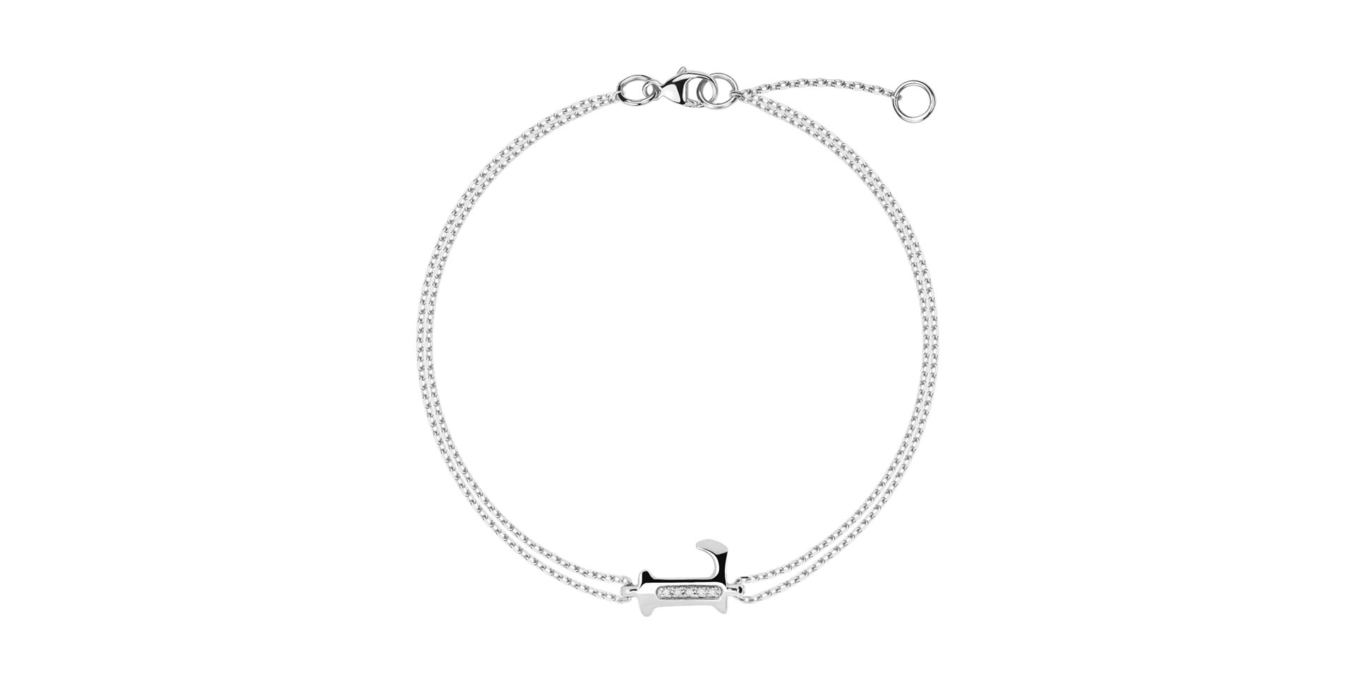 Náramek s diamanty Alluring Letter