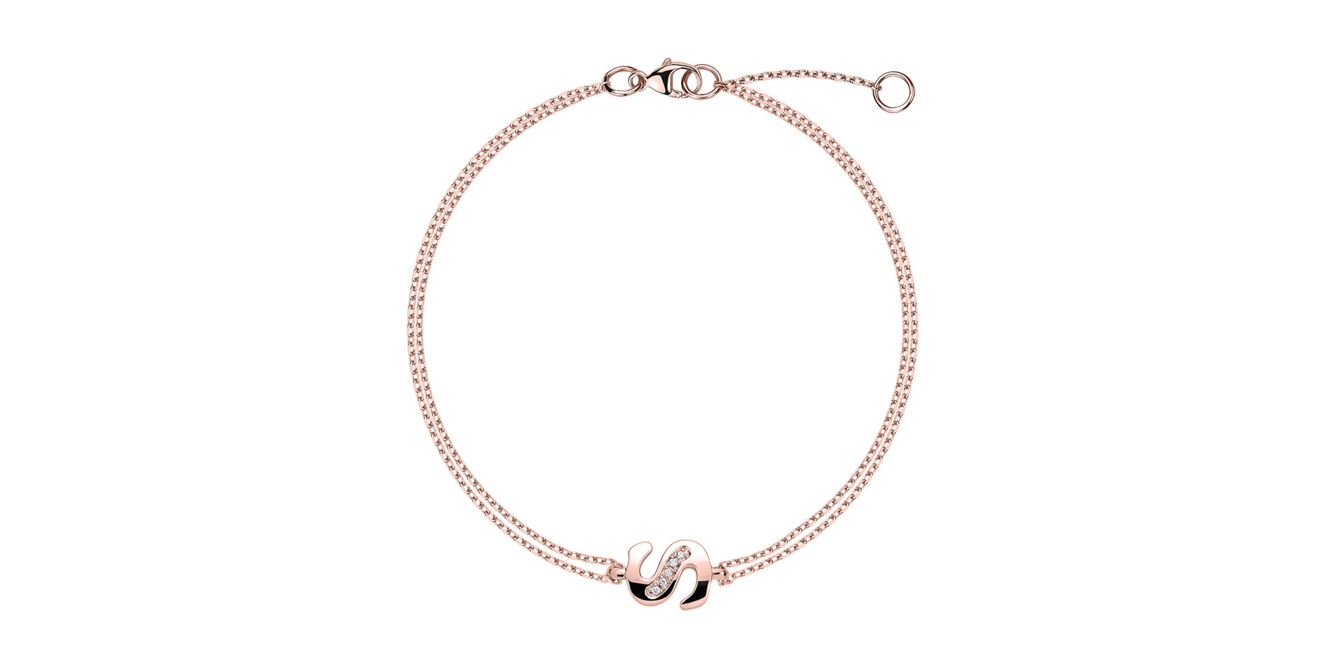 Náramek s diamanty Alluring Letter