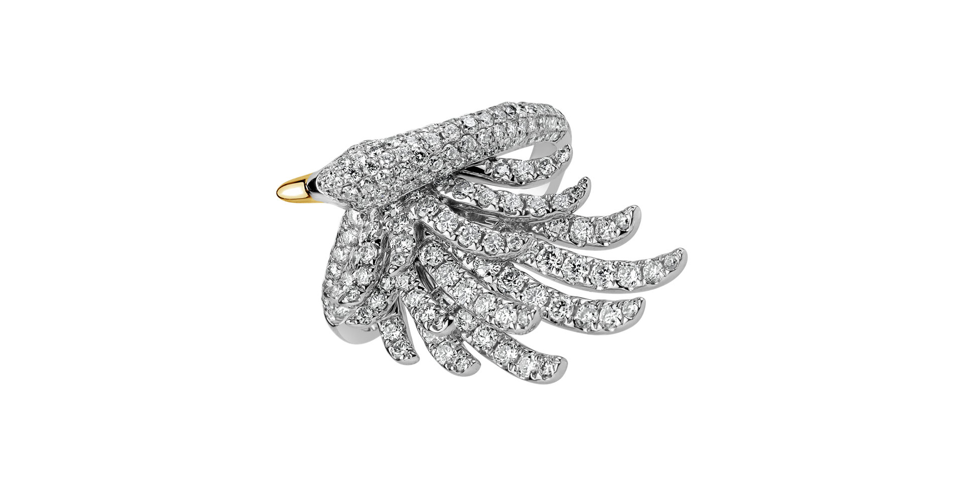 Prsten s diamanty White Swan